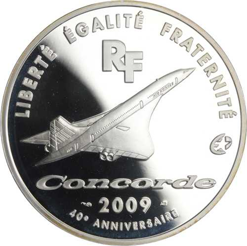 Frankreich-10Euro-2009-AGpp-Concorde-VS