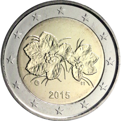 Finnland 2 Euro Kursmünze 2015 Moltebeere