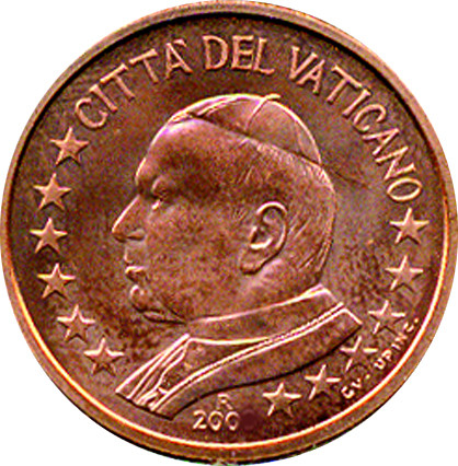 Vatikan 1 Cent  bfr. Papst Johannes Paul