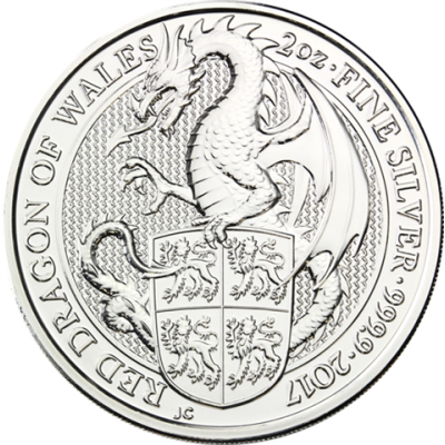 Grossbritannien-5Pfund-2017-AgStgl-2UnzenDragonofWales-RS