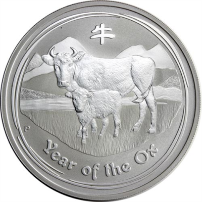 Australien-1Dollar-2009-1ozSilber-Lunar-Ochse-RS