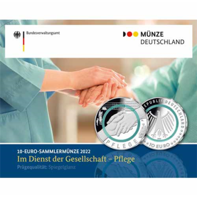 Deutschland-10-Euro-2022-Pflege-PP-Folder