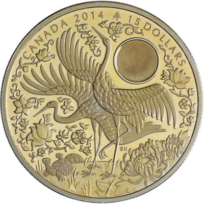 Kanada-15 Dollar-2014-AG-Maple of Longevity-RS