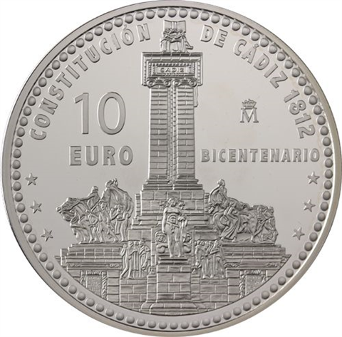 Spanien 10 Euro 2012 PP Konstitution-I