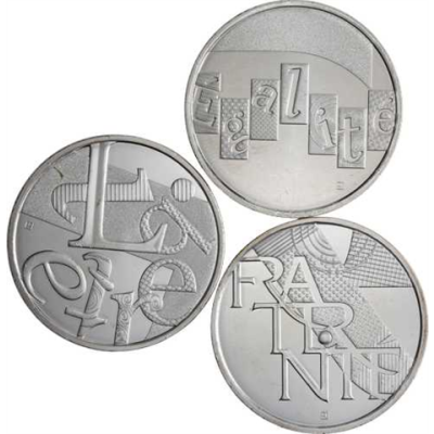 Frankreich-3x5 Euro-2013-AGstgl-Brüderlichkeit,Gleichheit,Freiheit-RS