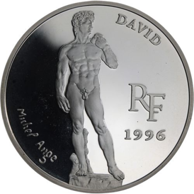 Frankreich-1,5 Euro 10 Francs-1996-AGpp-David-RS