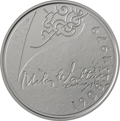 Finnland-10-Euro-2008-AgStgl-MikaWaltari-RS