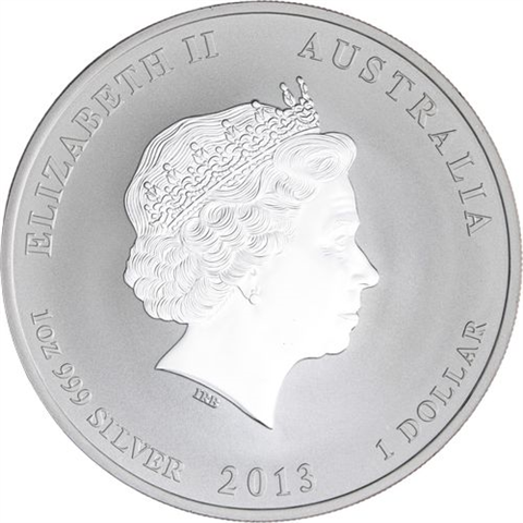 Australien-1 Dollar-2013-AGstgl-Schlange-FD-Farbe-RS