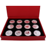 Australien-12x1 Dollar-2008-2019-AGstgl-Lunar II-Etui
