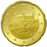 Slowakei 20 Cent 2009  bfr. Burg von Bratislava