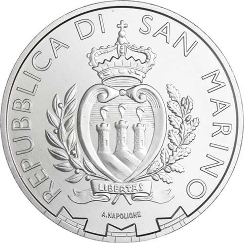 San Marino-5 Euro-2024-AGstgl-Wanderfalke-RS