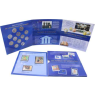 Mix-12x1 Euro+ Briefmarken-2003-Stgl-Kursmünzen-Folder VS