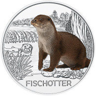 fischotter Tier Taler Serie von der Münze Österreich 