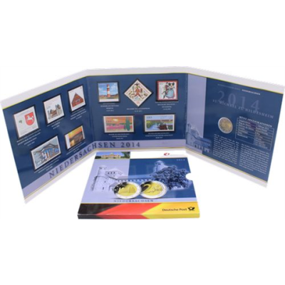 Deutschland-2Euro-Briefmarken-2014-Michael zu Hildesheim-Folder
