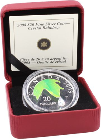 Kanada-20 Dollar-2008-AGpp-Crystel Raindrop-grün-RS