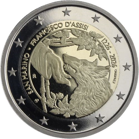 San Marino-2Euro-2026-PP-TodestagFranzVonAssisi-Etui