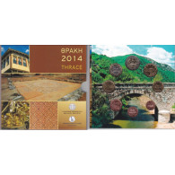 Griechenland 3,88 Euro 2014 stgl. KMS 1 Cent - 2 Euro  im Folder 