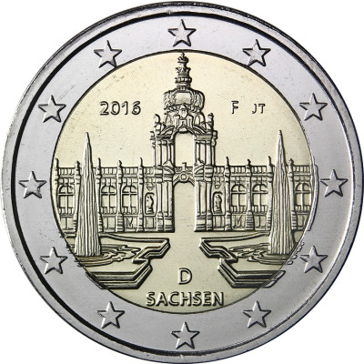 2 Euro Münze Dresdner Zwinger 2016