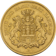 J.208 - Hamburg  5 Goldmark 1877 Stadtwappen Historisches Gold  kaufen 