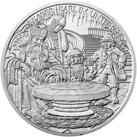 Österreich-10-Euro-2010-Silber-bfr-Karl-der-Grosse-im-Untersberg-RS