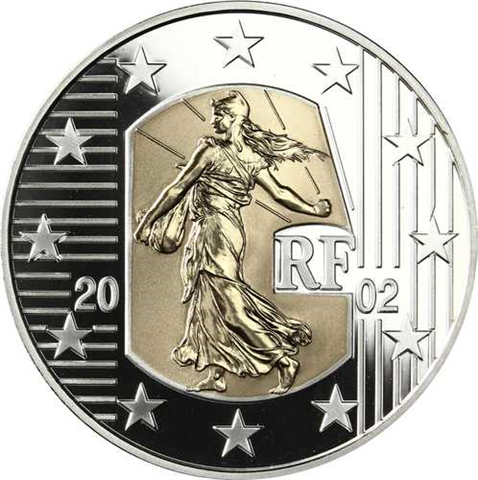 Frankreich 5 Euro 2002 PP Säerin - BiColor I