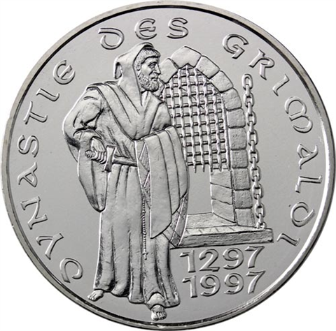 Monaco-100Francs-1997Agbfr-700-Jahre-Dynastie-Grimaldi-RS