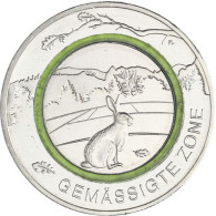 Neue 5 Euro Gedenkmünze 2019  Gemäßigte Zone Polymering Grün Feldhase