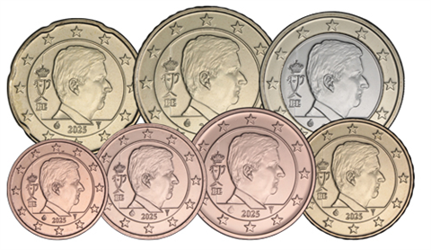Belgien-1Cent-1Euro-2025-Kleinmünzensatz-RS