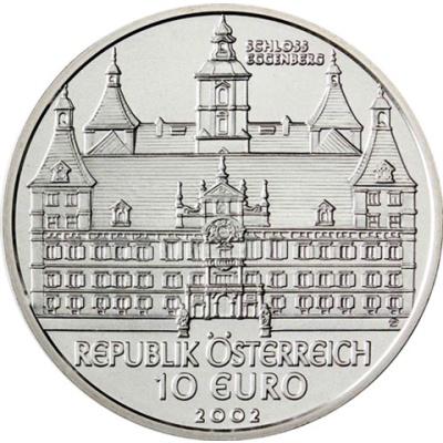 Österreich-10-Euro-2002-Silber-bfr-Schloss-Eggenberg-RS
