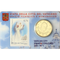 Vatikan 50 Cent 2011 stgl. Papst Benedikt XVI. Coincard Nr.1 