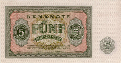 Geldscheine, Banknoten und Sondermünzen von Historia Hamburg DDR  1955