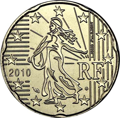 Frankreich-20-Cent-2010-Kursmünze-I