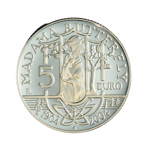 Italien-5u10Euro-2004-AGPP-Puccini-Etui