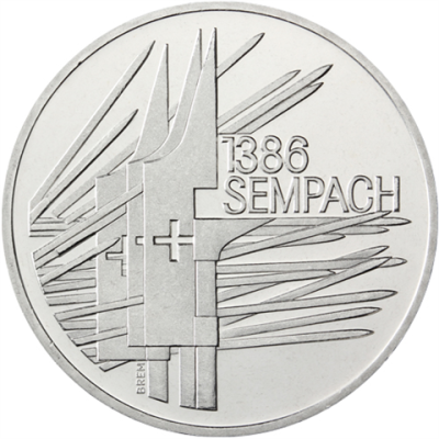 Schweiz-5Franken-1986-bfr-SchlachtvonSempach-RS