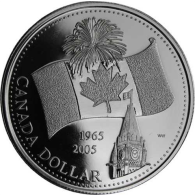 Kanada-1 Dollar-2005-AGpp-Kanadische Nationalflagge-RS