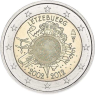 Luxemburg 2 Euro 2012 bfr. 10 Jahre Euro Bargeld