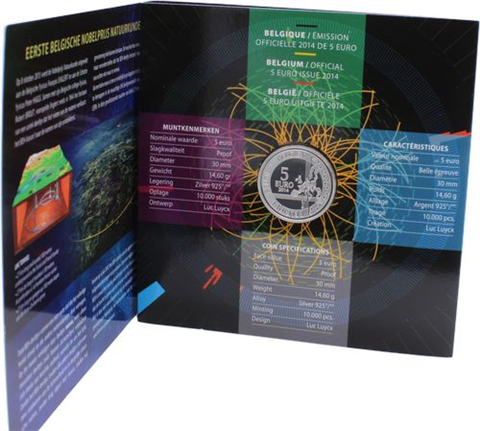 Belgien-5 Euro-2014-AGpp-Nobelpreis-Folder