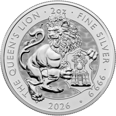 Großbritannien-5Pfund-2026-AgStgl-2ozTudorBeastsQueensLion-RS