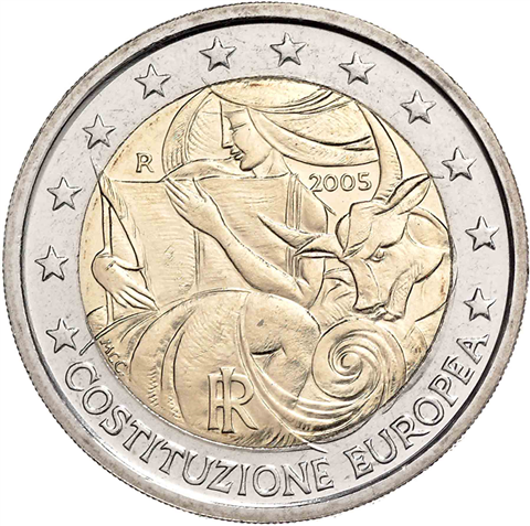 Italien 2 Euro 2005 bfr. Unterzeichnung der EU- Verfassung I