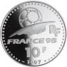 Frankreich-10 Francs-1997-AGpp-World Cup 1998-Schuss Bulle-VS