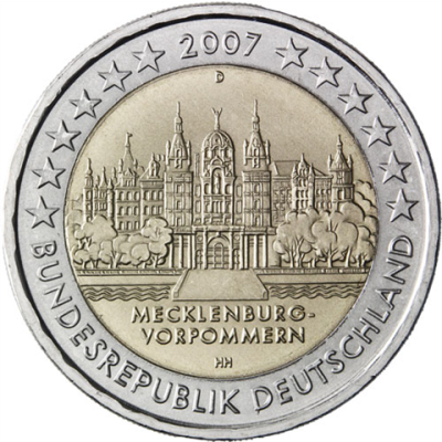 Deutschland-2Euro-2007-Schloss-Schwerin-MünzzeichenD-RS