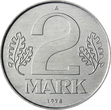 DDR 2 Mark Kursmünzen 1957 bis 1989 