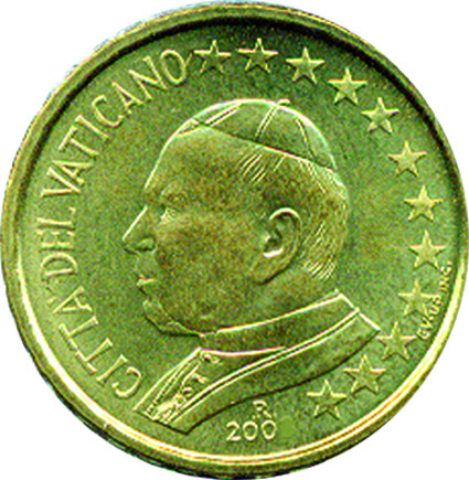 Vatikan 10 Cent Papst Johannes Paul