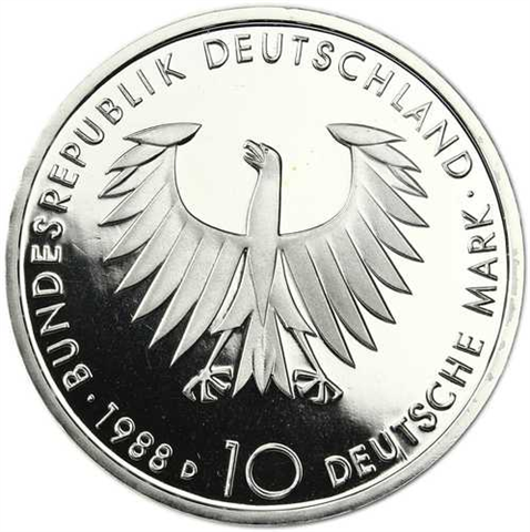 Deutschland 10 DM Silber 1988 PP 200. Geburtstag von Arthur Schopenhauer I