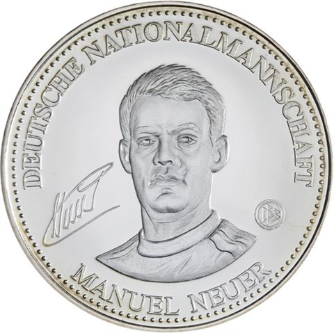 Set I+II Silber-Gold-Gedenkprägungen-der-Nationalmanschaft-2014
