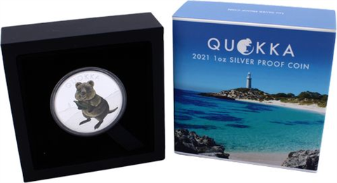 Australien-1 Dollar-2021-AGpp-Quokka-Farbe-RS