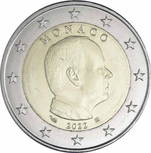 Monaco-2Euro-2022-bfr-Fürst-Albert-RS