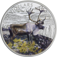 Kanada-20 Dollar-2014-AG-Caribou-Farbe-RS