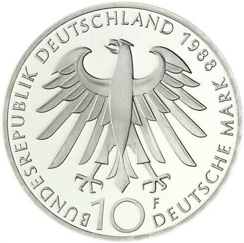 Deutschland 10 DM Silber 1988 Stgl. 100. Todestag von Carl Zeiss I