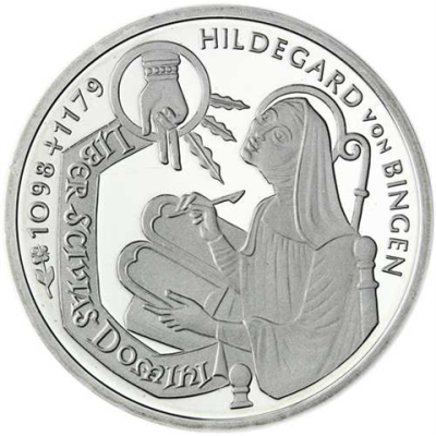 Deutschland 10 DM Silber 1998 Stgl. Die Heilige Hildengard von Bingen I